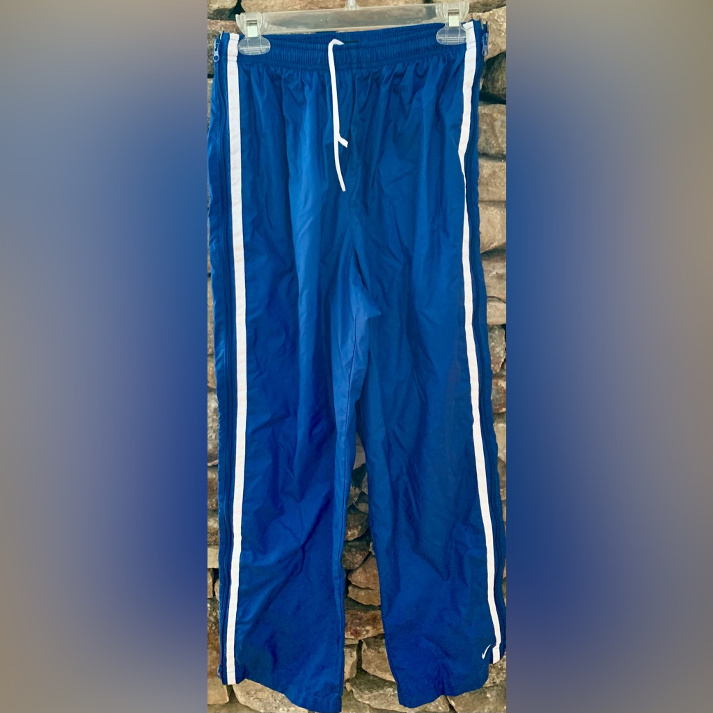 Vintage 90s Retro Sweat Track Pants WarmUps Basketball Full Side Zips